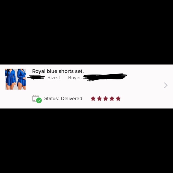 PRICE FIRM LAST ONE!! Royal blue shorts set. - Picture 3 of 3